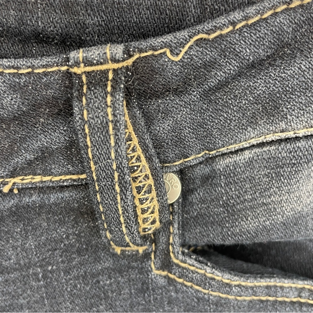 Vintage Retro Fox Low Rise Boot Cut Jeans - Dark Wash Blue - Picture 16 of 16